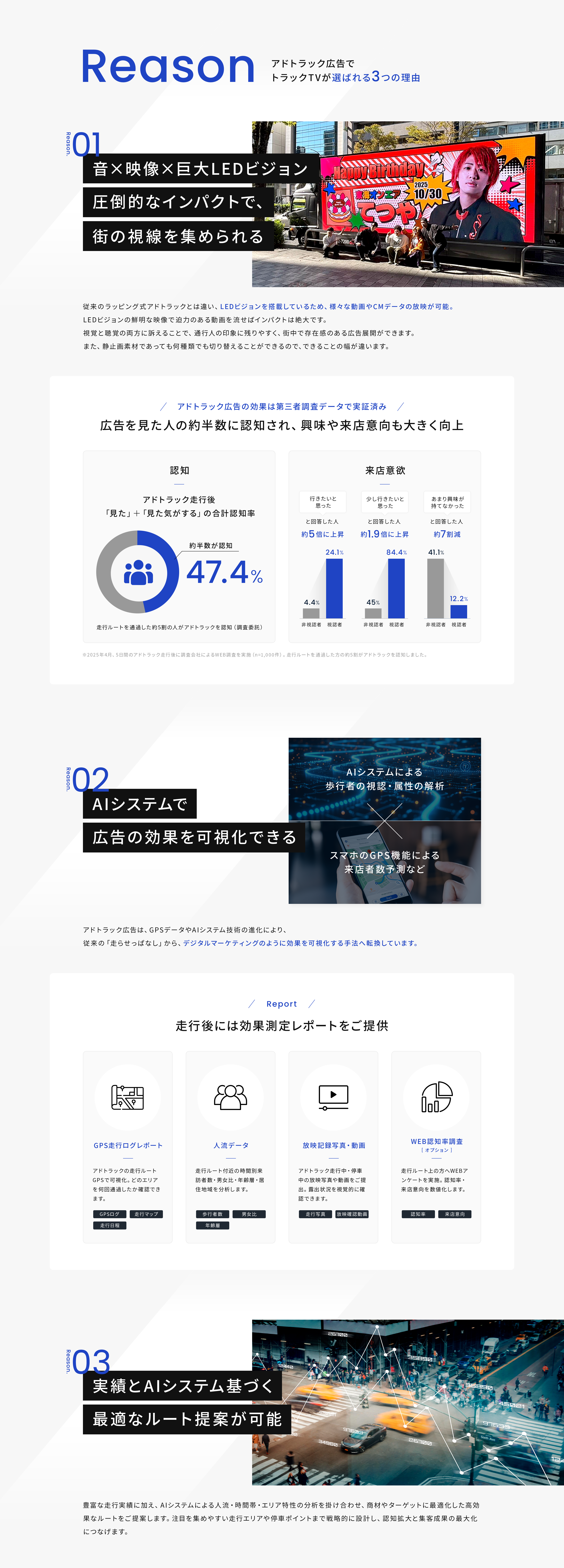 アドトラック広告でトラックTVが選ばれる3つの理由
